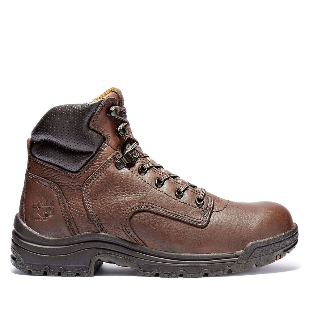 Timberland Mens Work Boots PRO® TiTAN® 6" Soft Toe - Brown/Black - India AE2091854